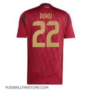 Belgien Jeremy Doku #22 Replik Heimtrikot EM 2024 Kurzarm